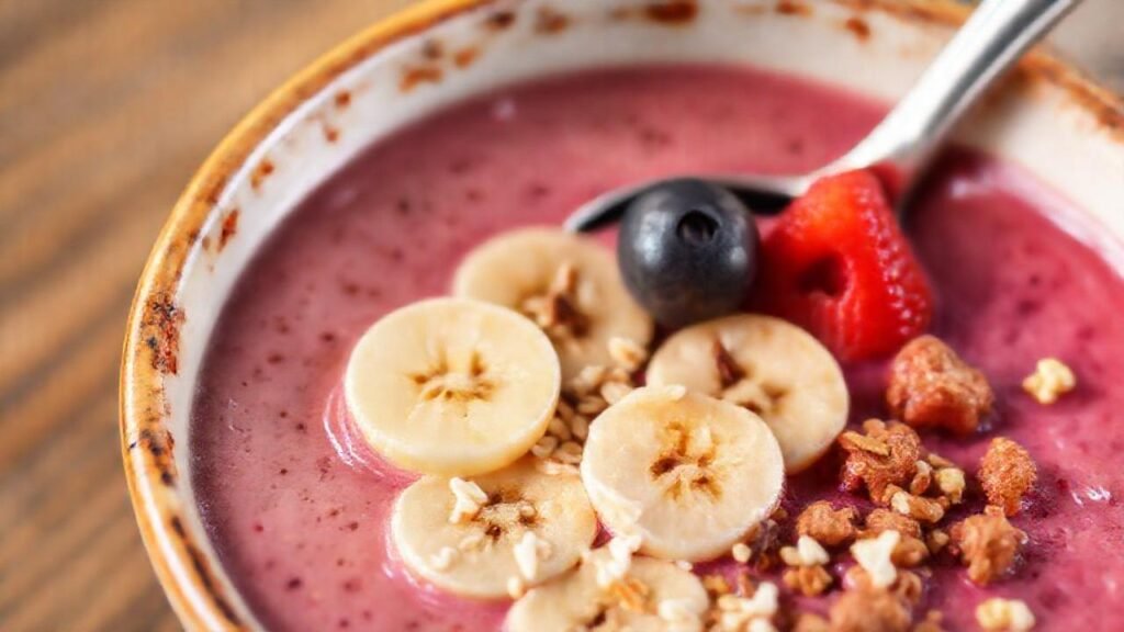 Batido de plátano y avena saludable