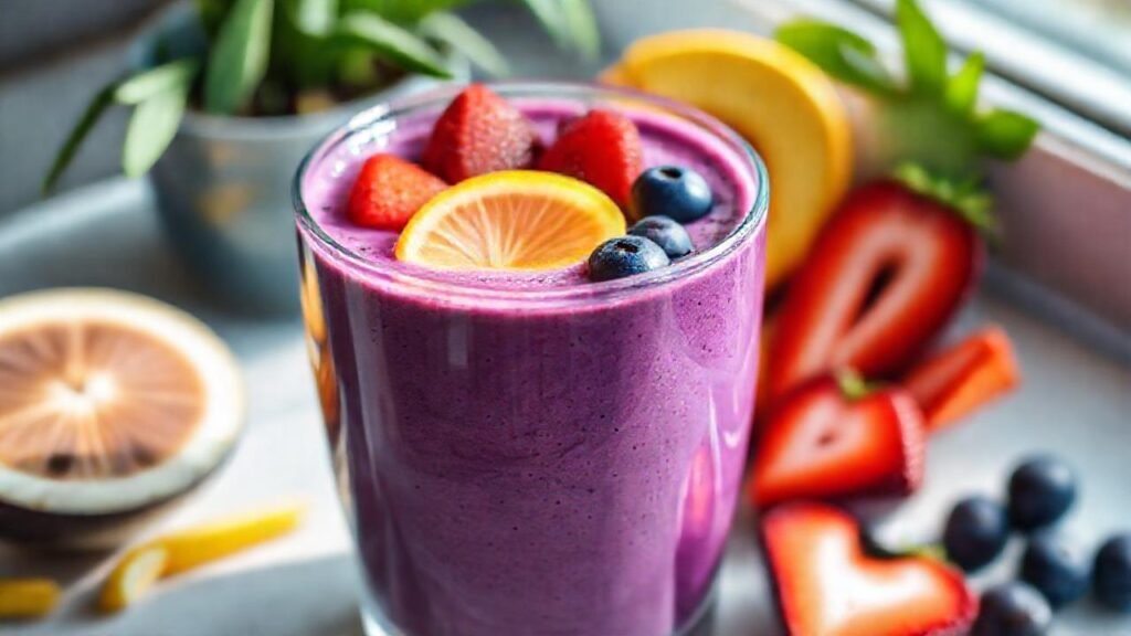 Batido colorido y saludable