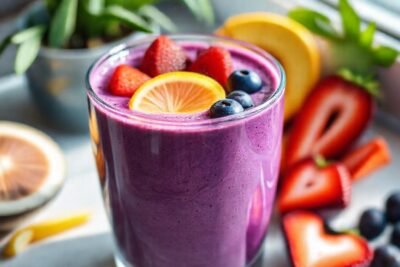 Batido colorido y saludable