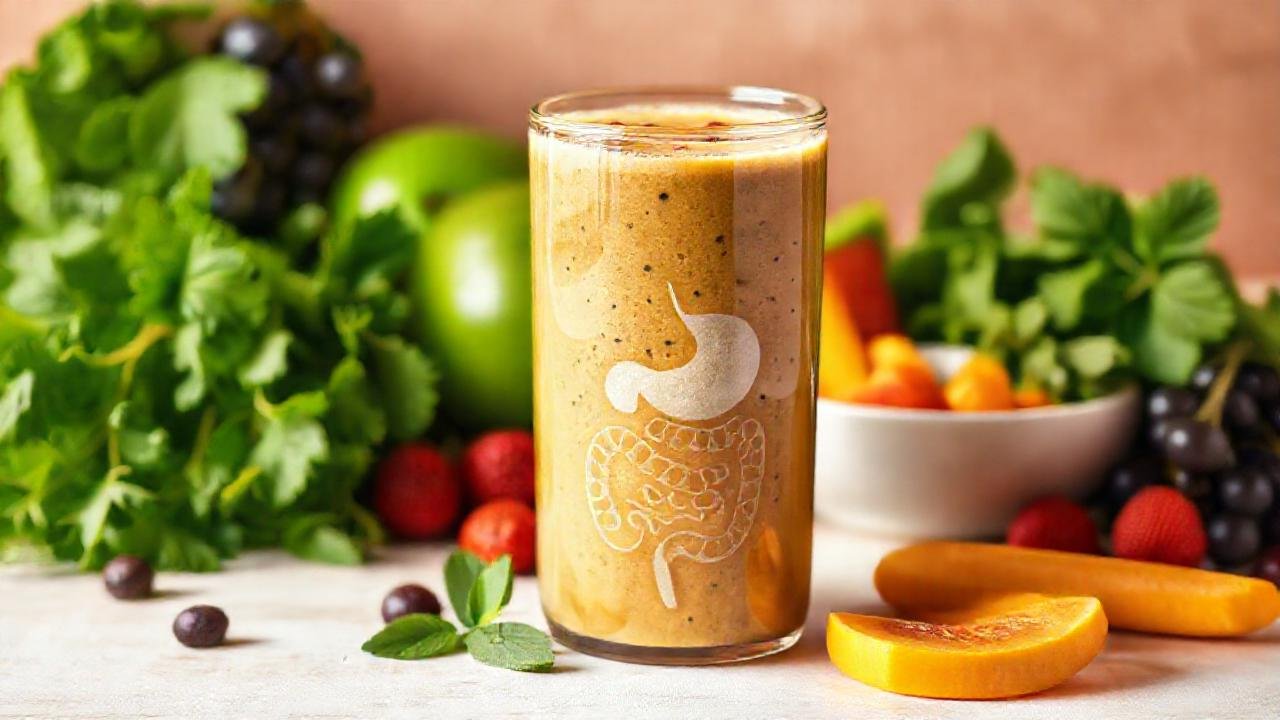 Batido saludable y nutritivo revitaliza el cuerpo