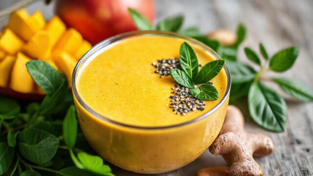 Batido colorido, saludable y vibrante