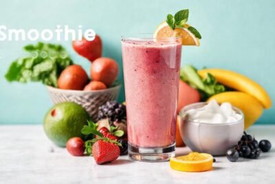 Batido saludable y colorido