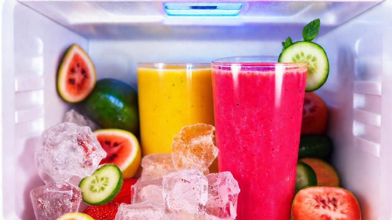 El batido se conserva en color vibrante