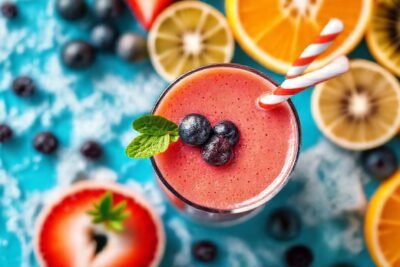 Batido vibrante y refrescante