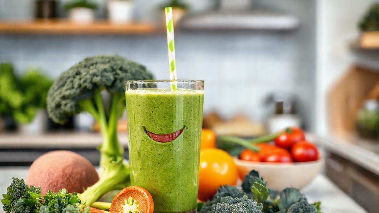Un batido verde saludable es atractivo