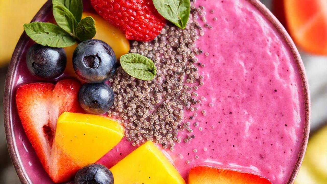 Batido colorido, saludable y apetitoso