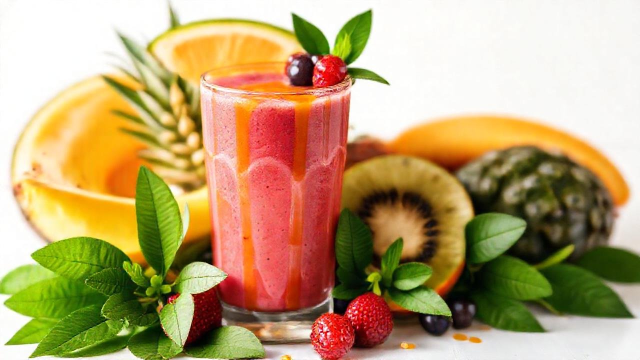 Batido tropical saludable, vibrante y natural