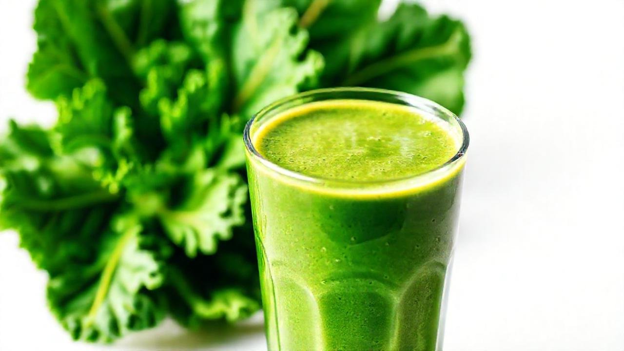 Batido verde saludable, luz brillante y apetitoso