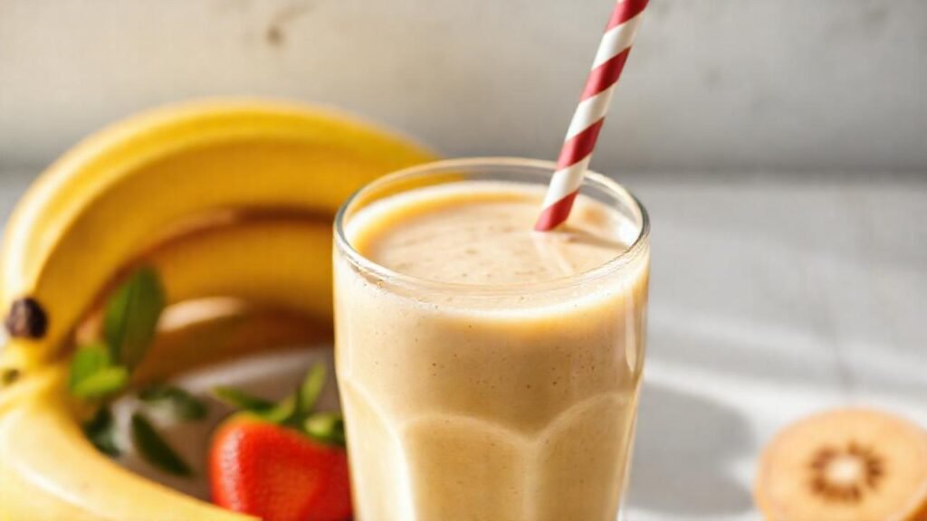Batido de plátano cremoso y saludable