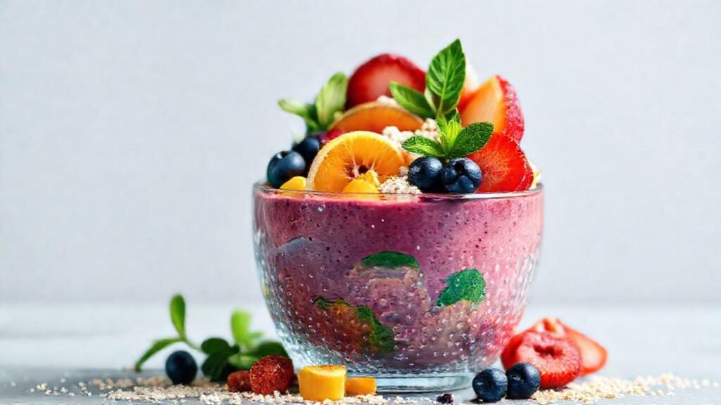 Un batido colorido y saludable