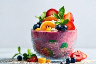 Un batido colorido y saludable