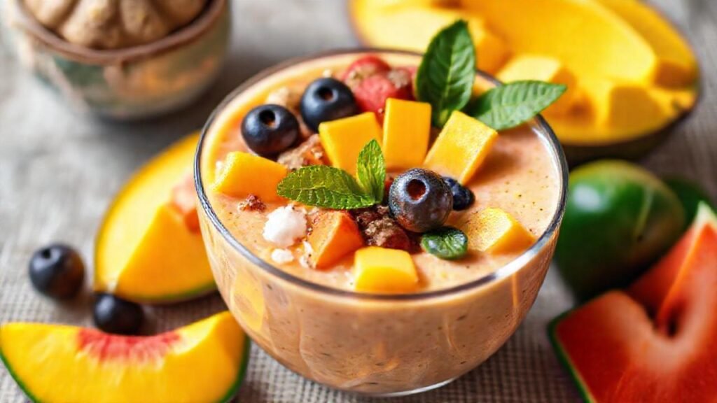 Batido tropical vibrante y saludable