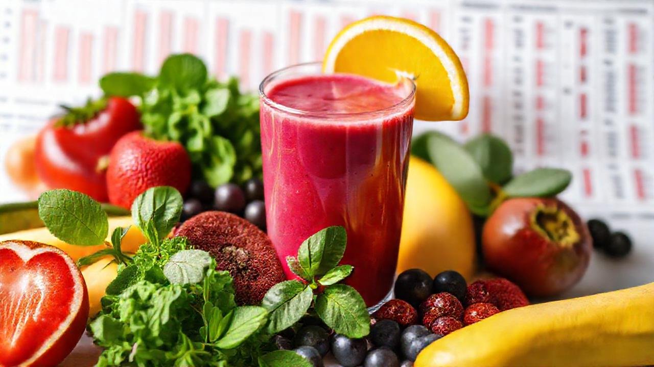 Batido saludable, gráfico médico informativo