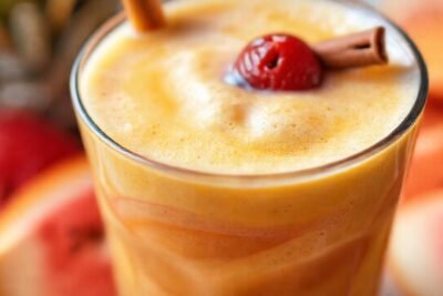 Batido tropical vibrante y apetitoso