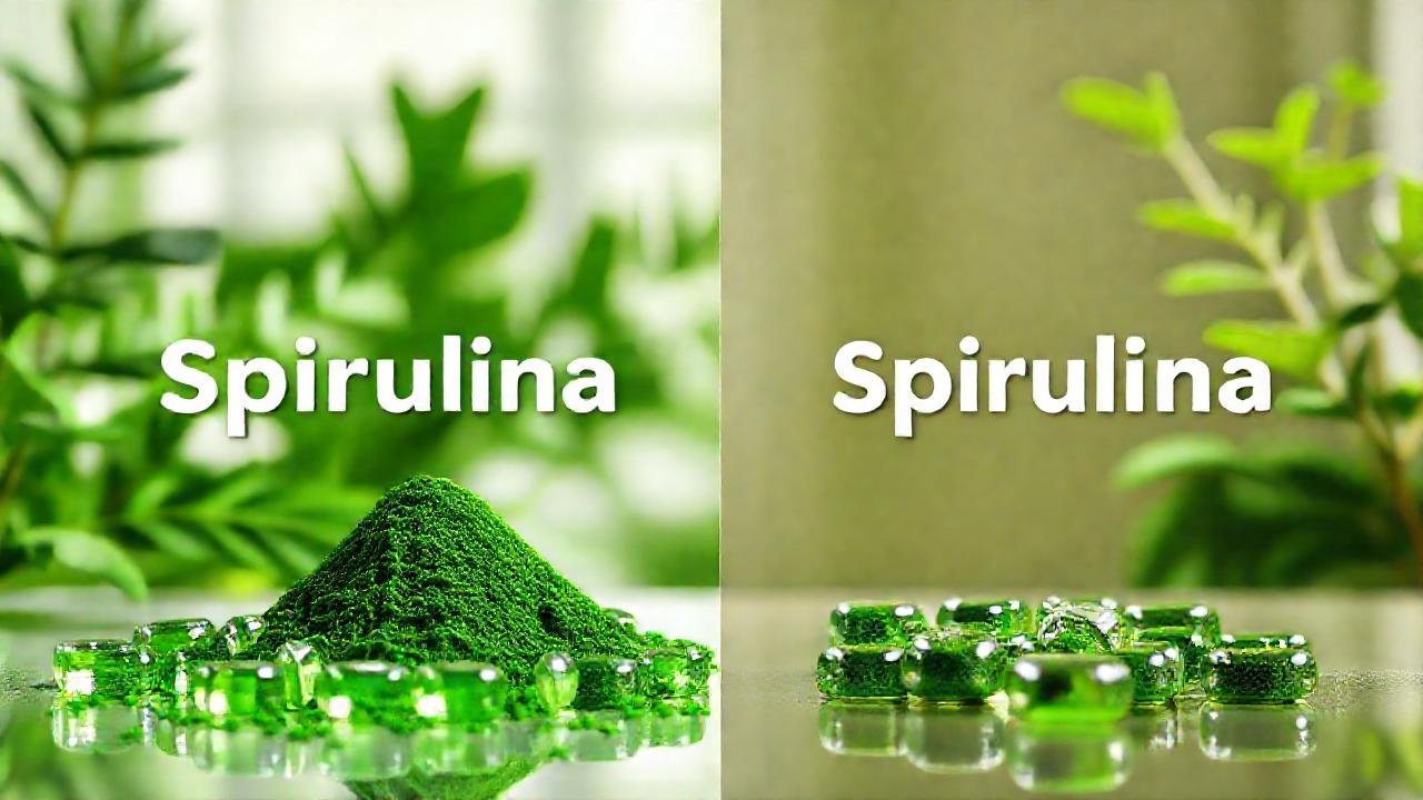 Spirulina: comparación visual y saludable