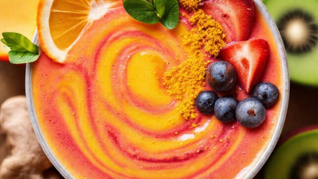 Batido colorido y saludable
