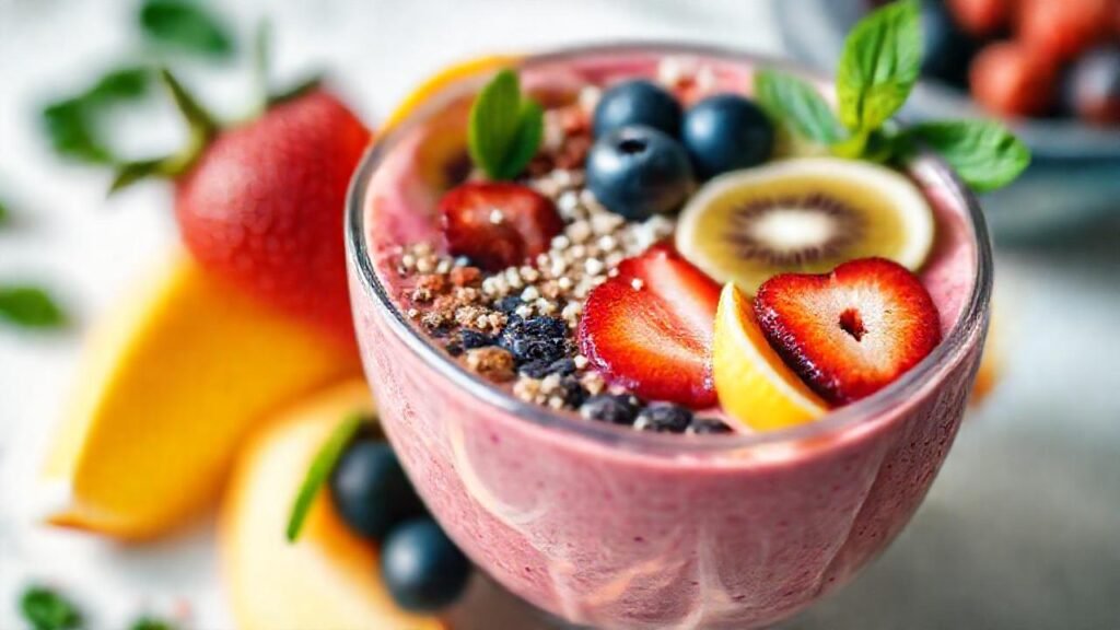 Batido colorido y saludable