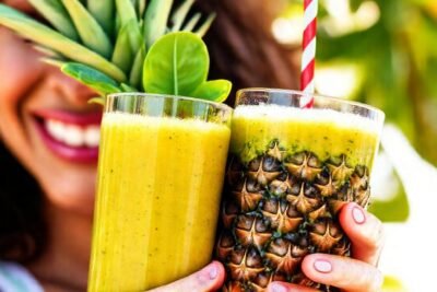 Batido tropical saludable y apetitoso