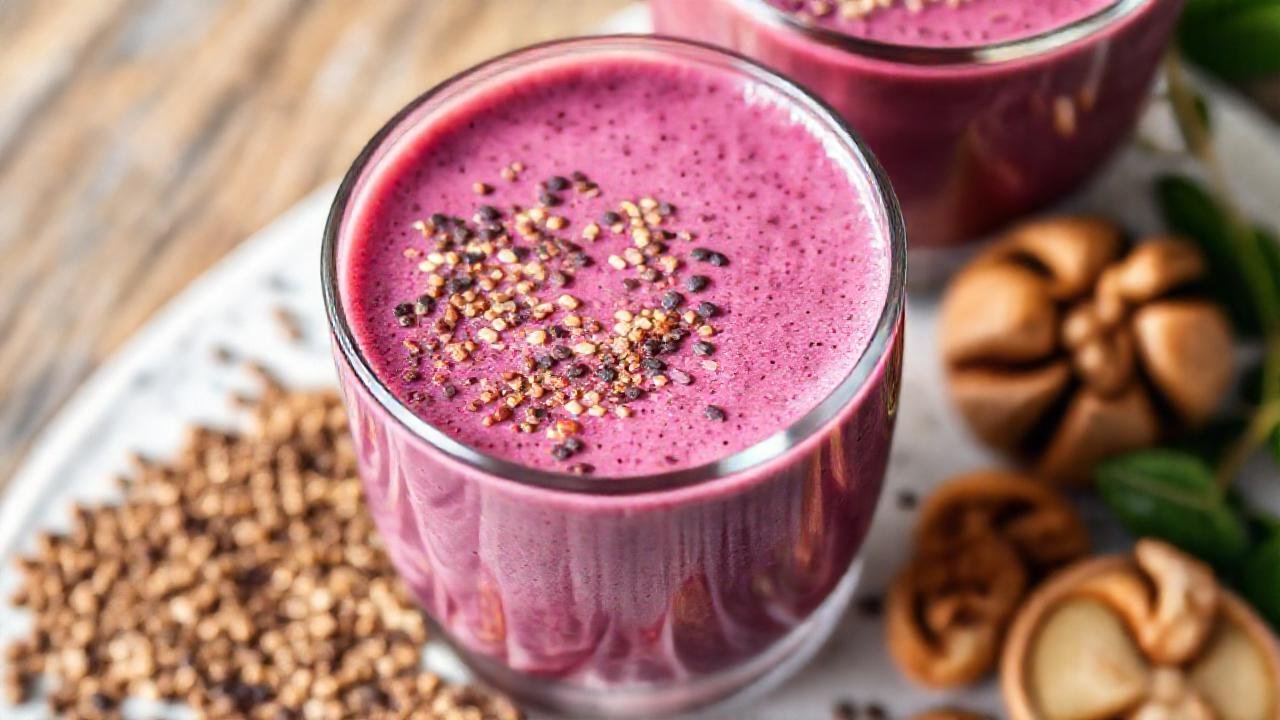 Batido saludable, ingredientes frescos y nutritivos