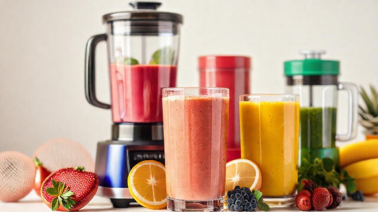 Batidos veganos y estética saludable vibrante