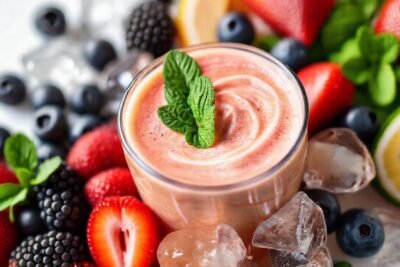 Batido fresco y apetitoso