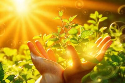 Hierbas soleadas evocan energía mística y belleza