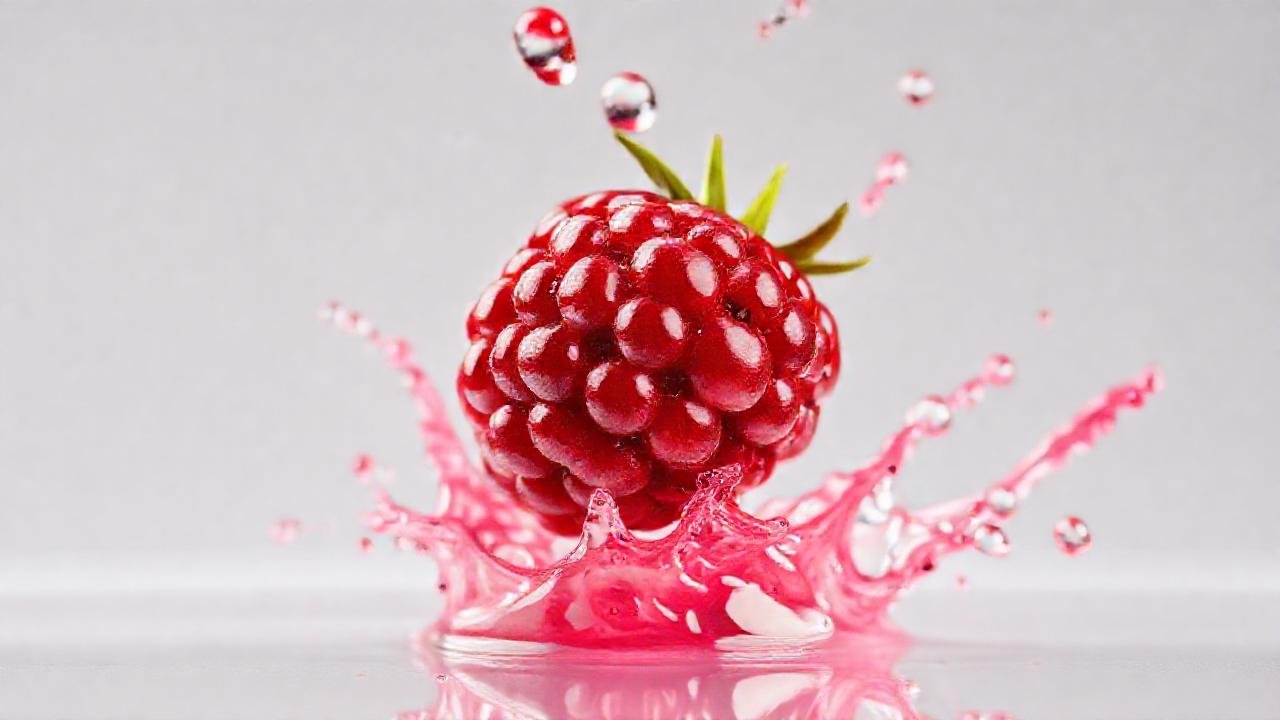 Bayas rojas vibrantes con vitamina C