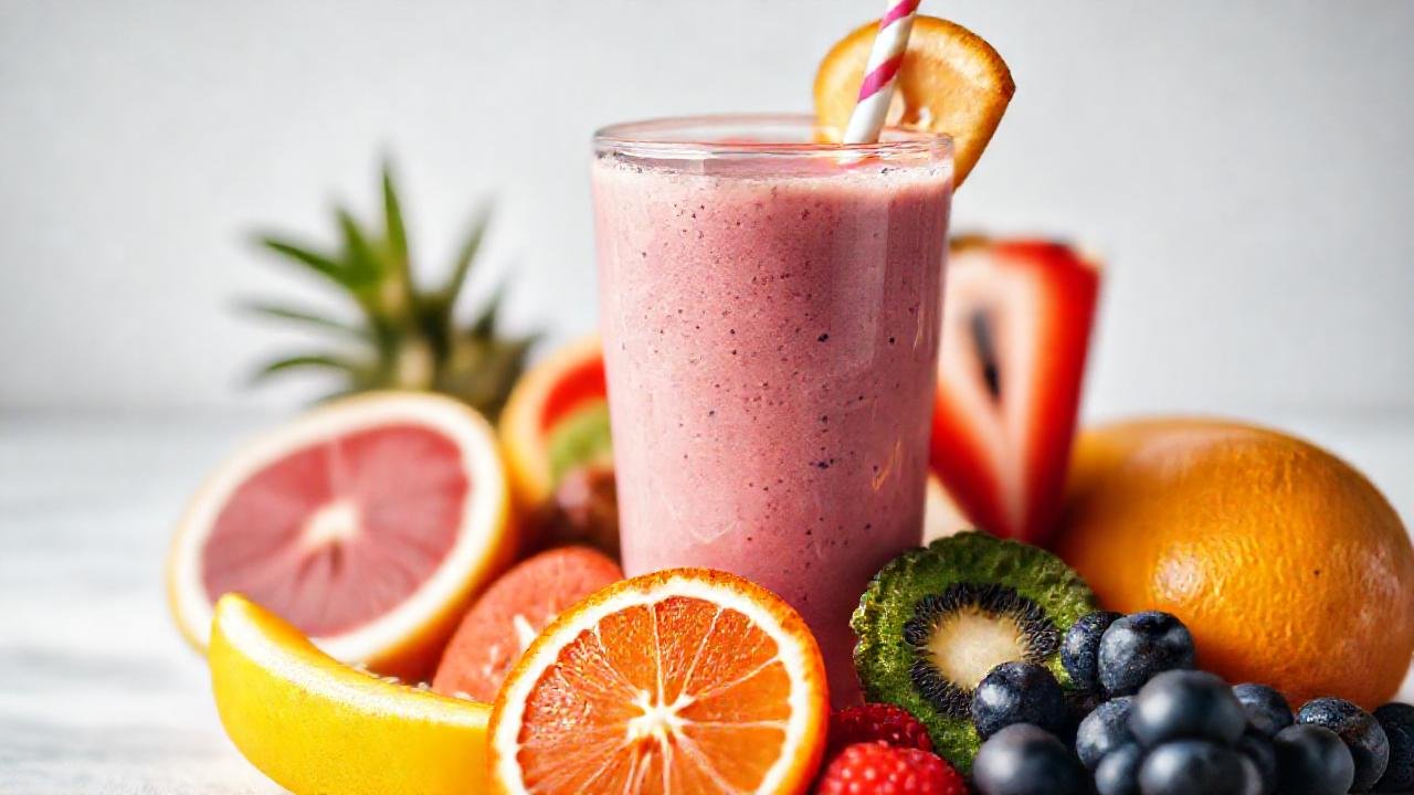 Batido colorido, saludable y apetitoso