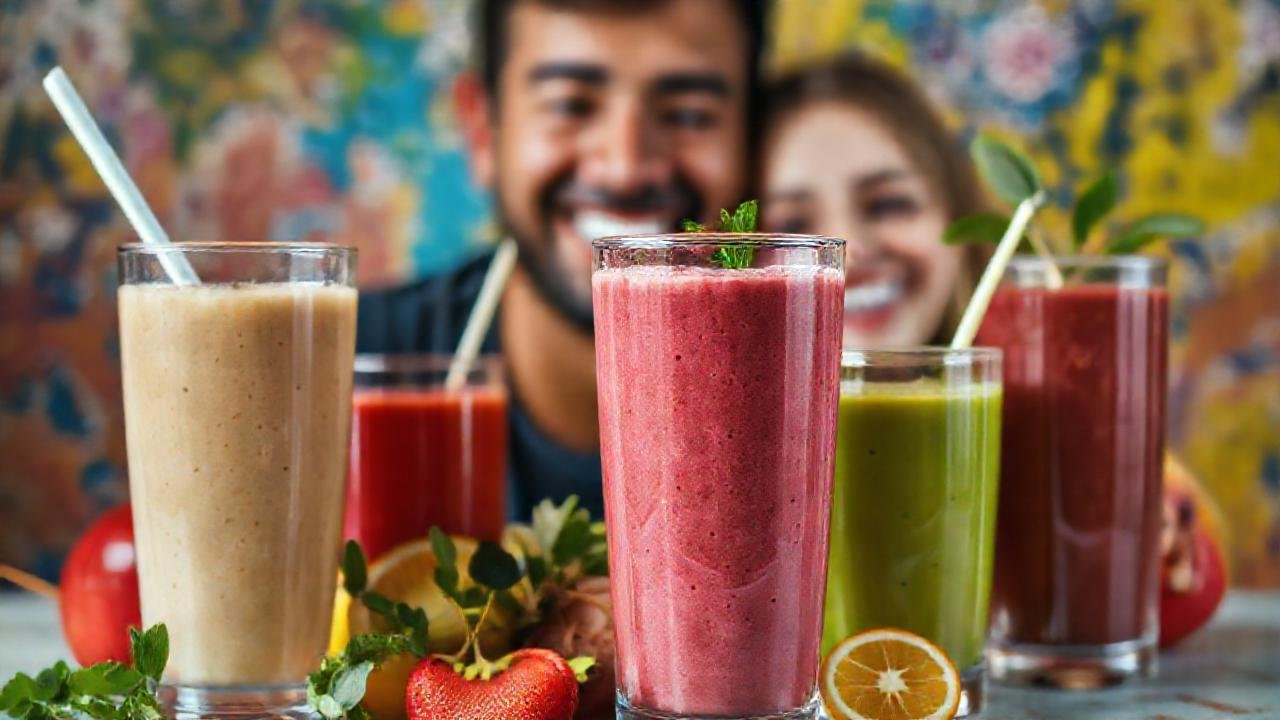 Batido saludable: alegría y colores