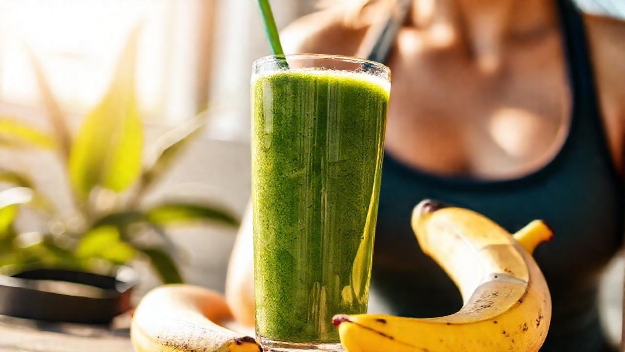 Batido verde energético, vitalidad y salud
