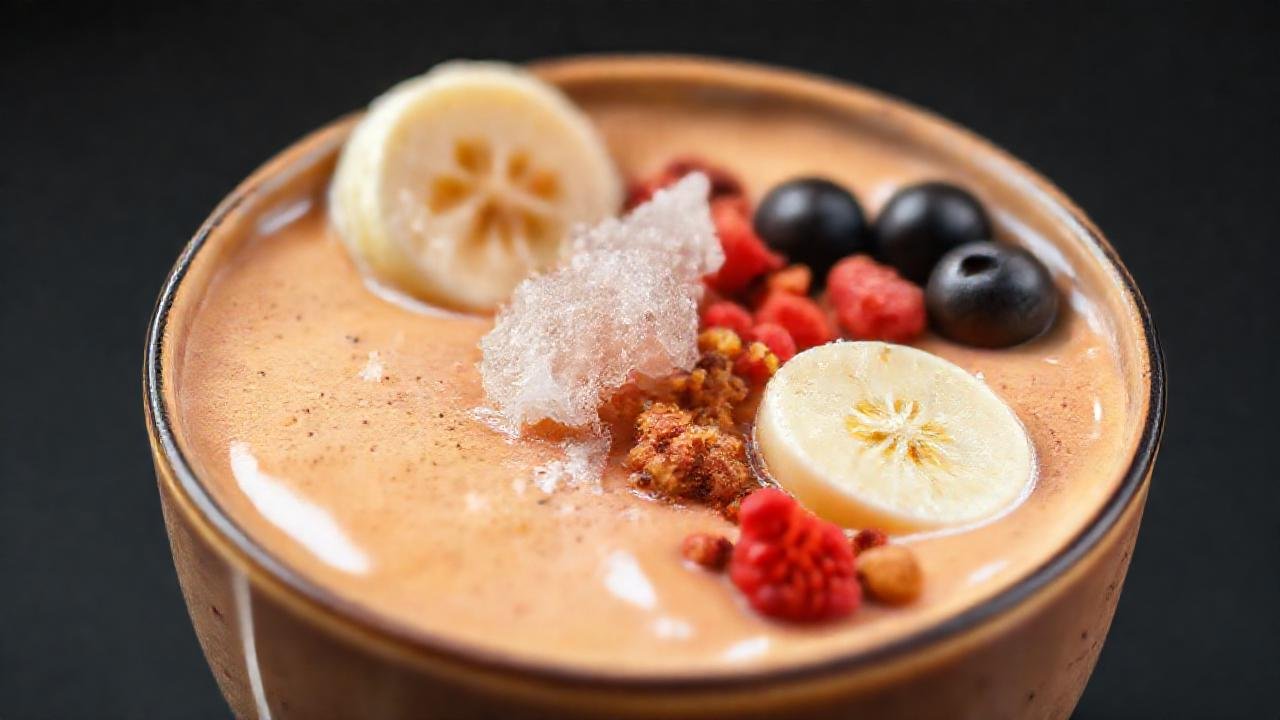 Un batido de plátano vegano apetitoso