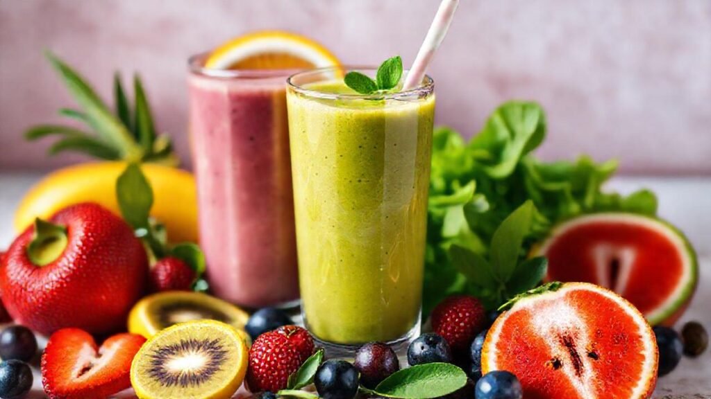 Batido brillante y saludable