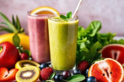 Batido brillante y saludable