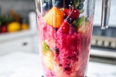 Batido fresco y colorido
