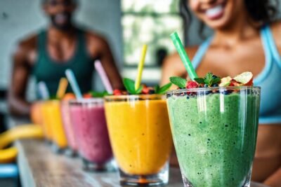 Batidos coloridos atraen a atletas saludables