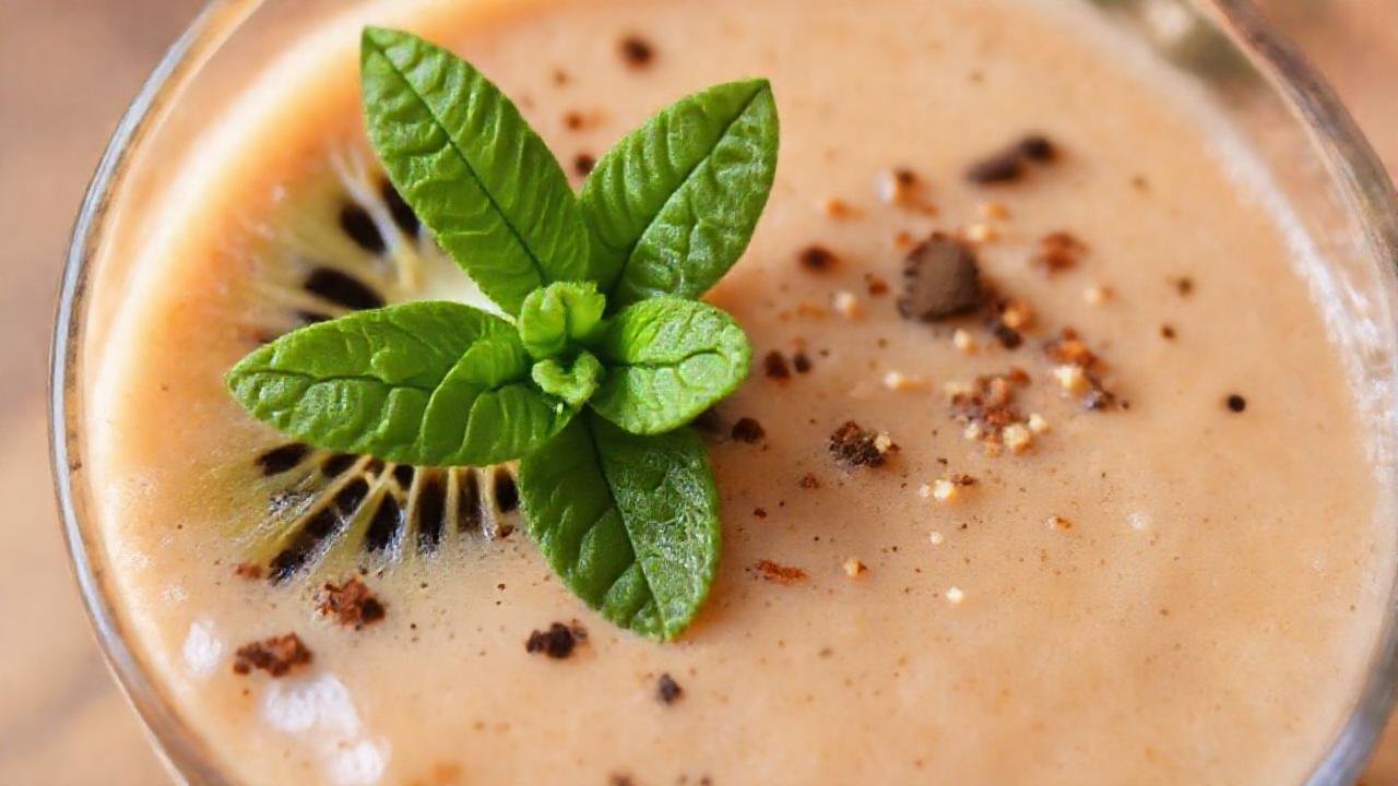 Batido vibrante con frutas y especias