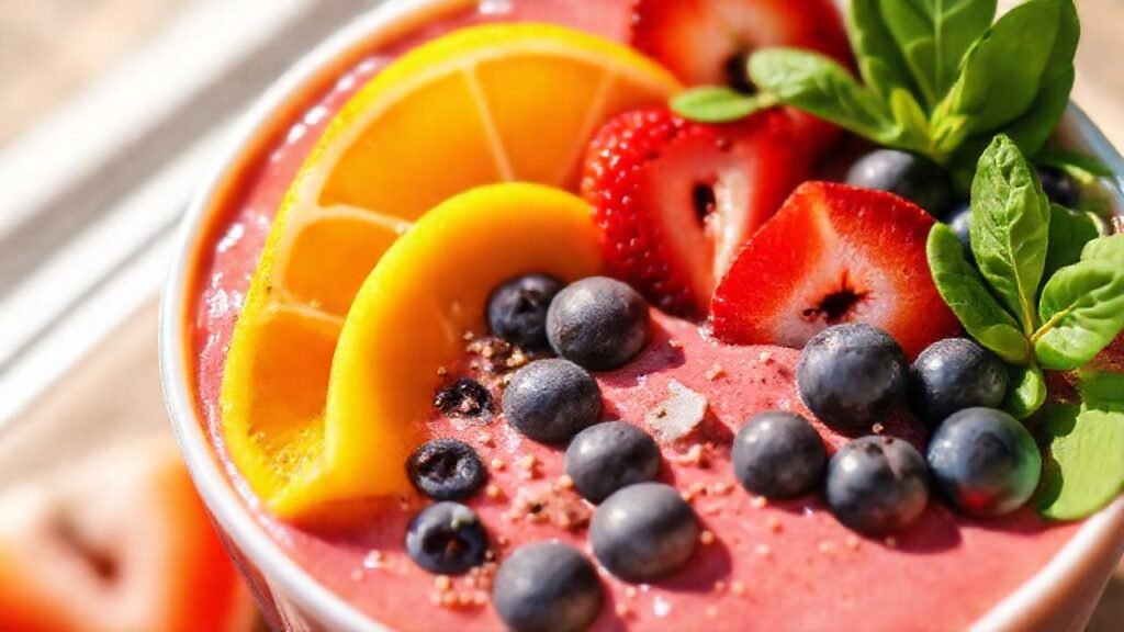 Batido colorido y saludable
