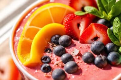 Batido colorido y saludable