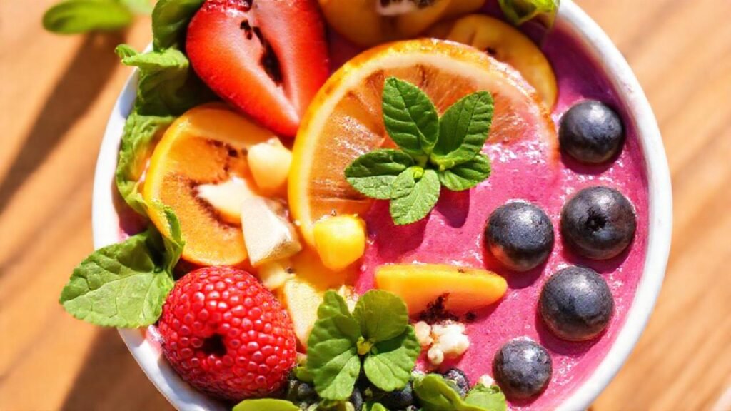 Batido colorido y saludable