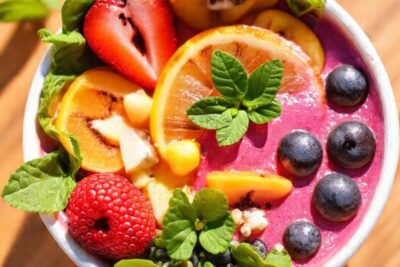 Batido colorido y saludable