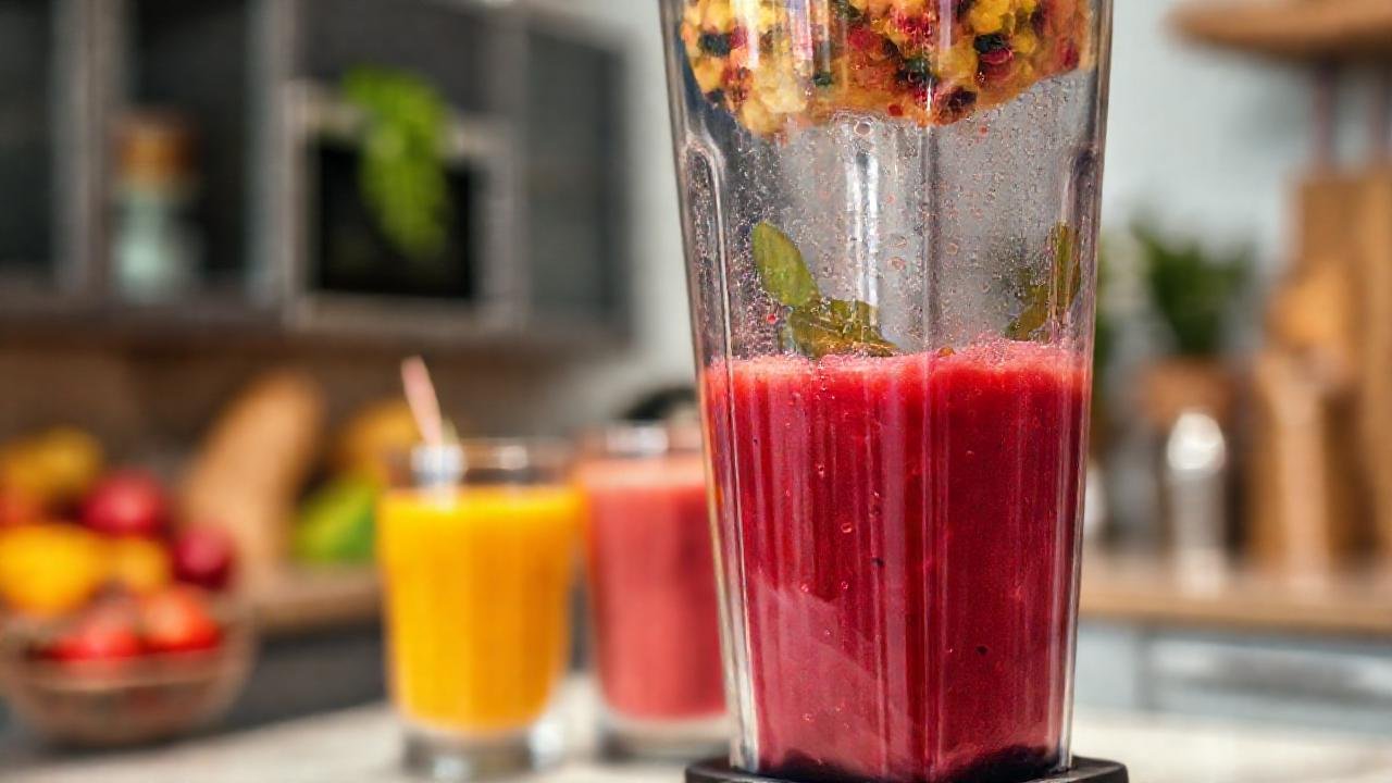 Batidos vibrantes en cocina moderna