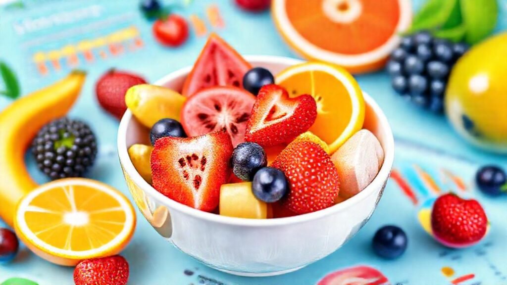 Fruta vibrante promueve un estilo de vida saludable