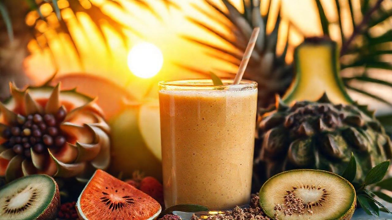 Batido tropical da energía y vitalidad