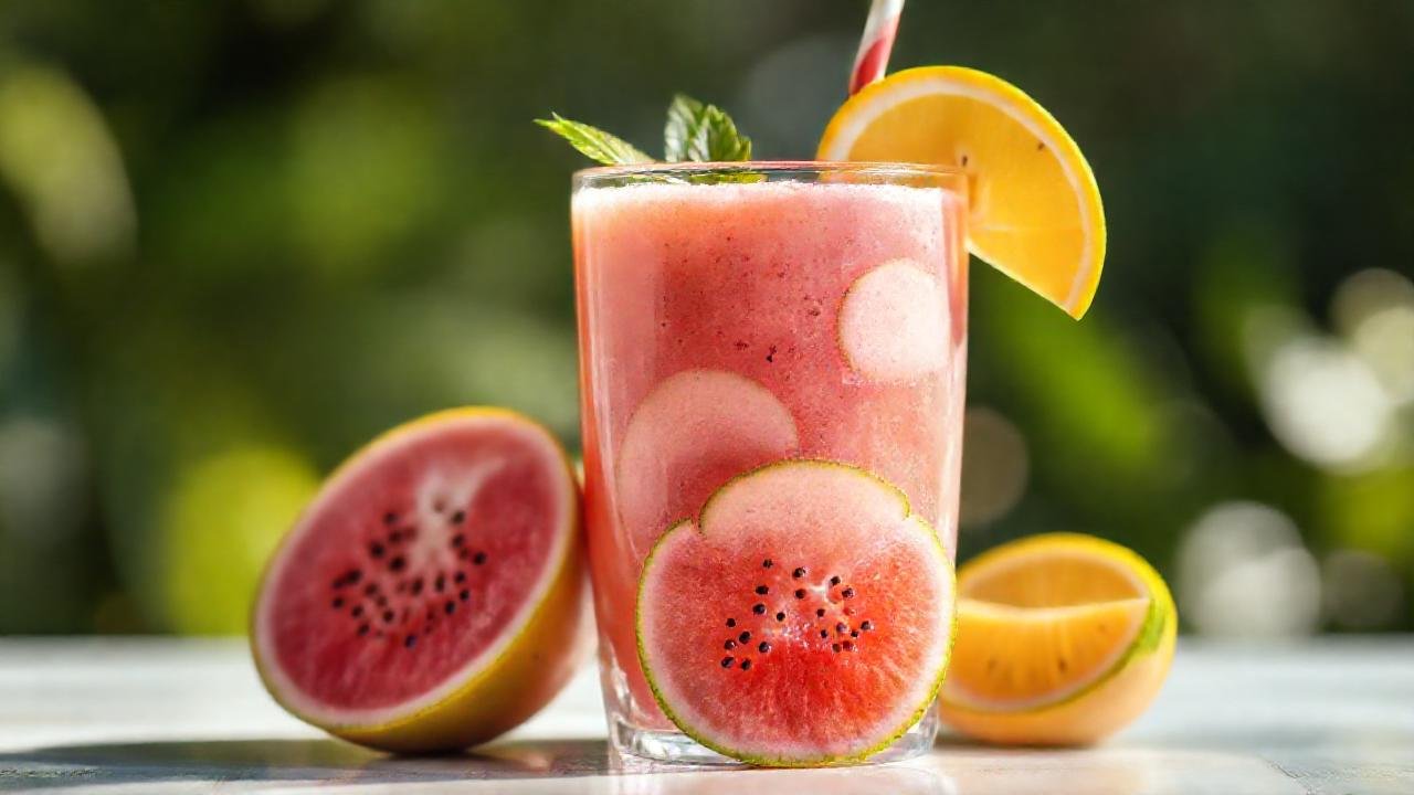 Un batido tropical refrescante y apetitoso