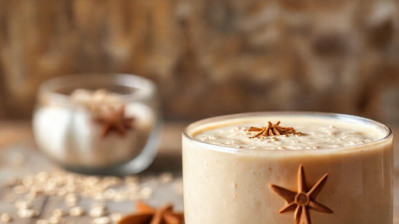 Un batido cremoso y saludable, cálido