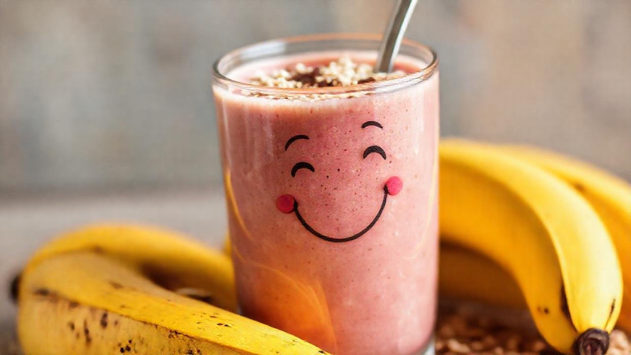Un batido de plátano delicioso y vibrante