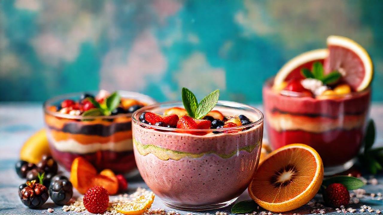 Batidos coloridos, saludables y artísticos