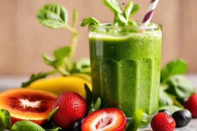 Batido verde vibrante