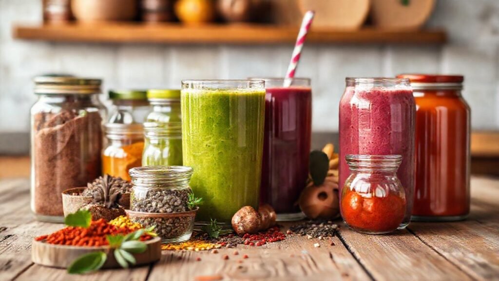 Un smoothie apetitoso en luz cálida