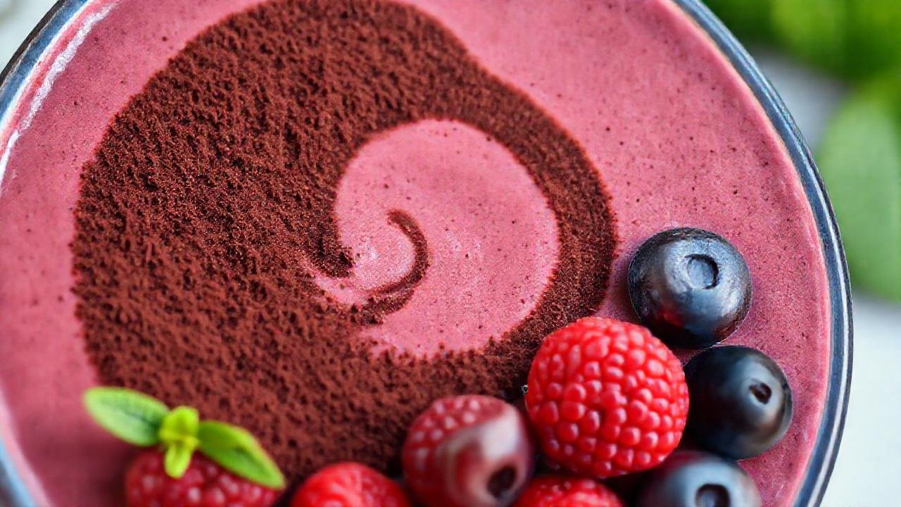 Batido colorido, sano y apetitoso